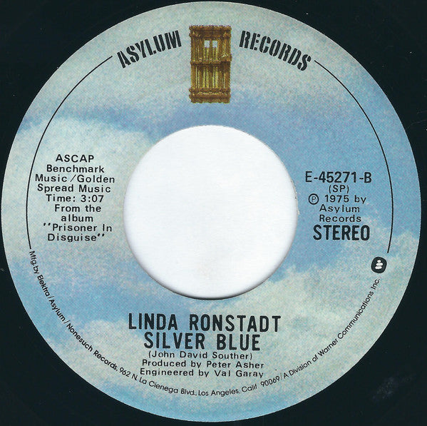 Linda Ronstadt : Love Is A Rose / Silver Blue (7", Spe)