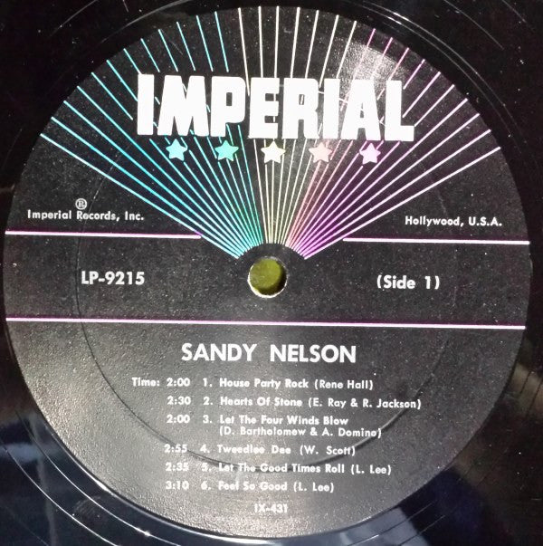 Sandy Nelson : Teenage House Party (LP, Album, Mono)