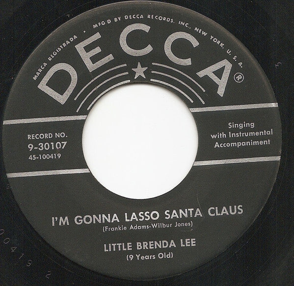 Little Brenda Lee* : I'm Gonna Lasso Santa Claus / Christy Christmas (7", Single)