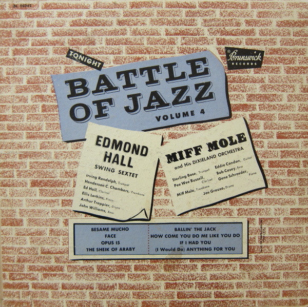 Edmond Hall Swing Sextet, Miff Mole And His Dixieland Orchestra : Battle Of Jazz Volume 4 (10", Album, Comp)