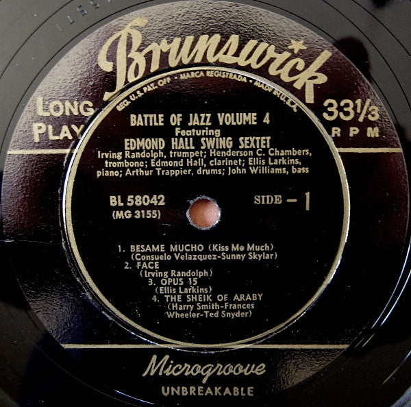 Edmond Hall Swing Sextet, Miff Mole And His Dixieland Orchestra : Battle Of Jazz Volume 4 (10", Album, Comp)