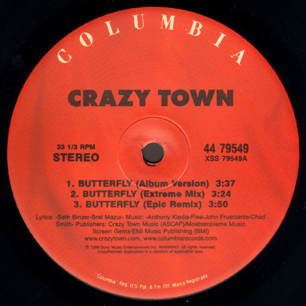 Crazy Town : Butterfly (12")