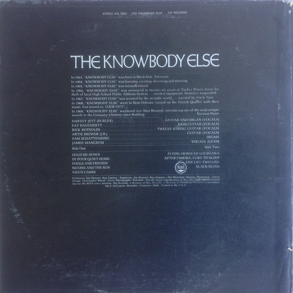 The Knowbody Else : The Knowbody Else (LP, Album)