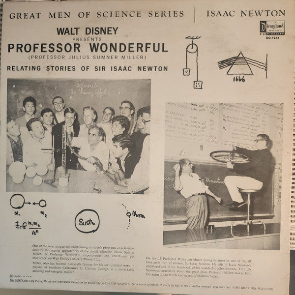 Professor Julius Sumner Miller* : Relating Stories Of Sir Isaac Newton (LP, Album, Mono)