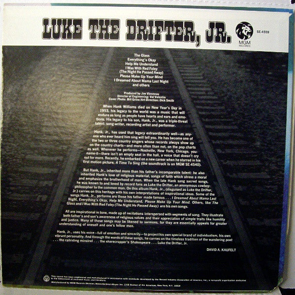 Luke The Drifter, Jr : Luke The Drifter, Jr. (LP, Album)