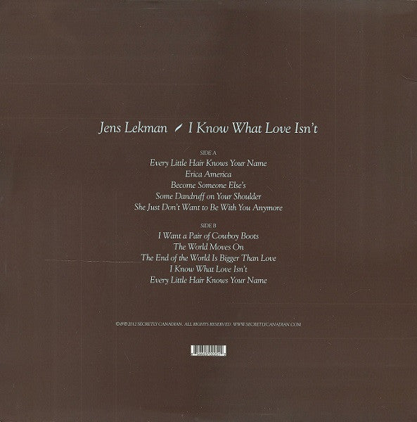 Jens Lekman : I Know What Love Isn't (LP, Album)