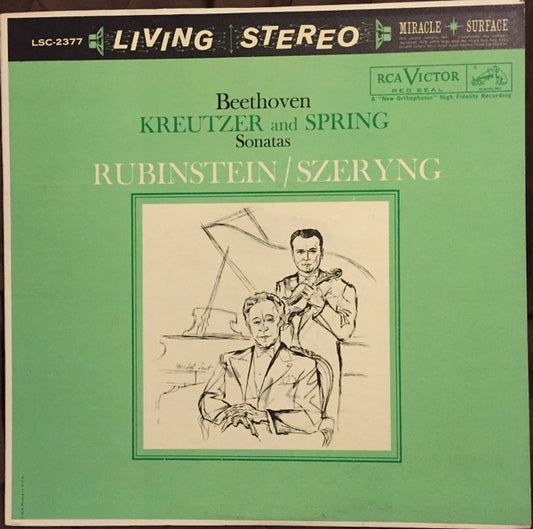 Beethoven* / Rubinstein*, Szeryng* : Kreutzer And Spring Sonatas (LP, Album, RP, Ind)