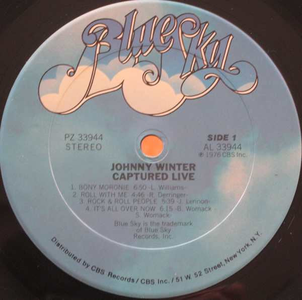 Johnny Winter : Captured Live! (LP, Album, RP)