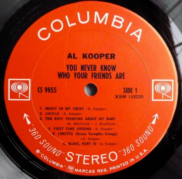 Al Kooper : You Never Know Who Your Friends Are (LP, Album, Pit)