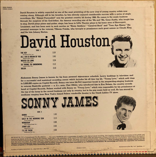 David Houston / Sonny James : Country Startime (LP, Comp)