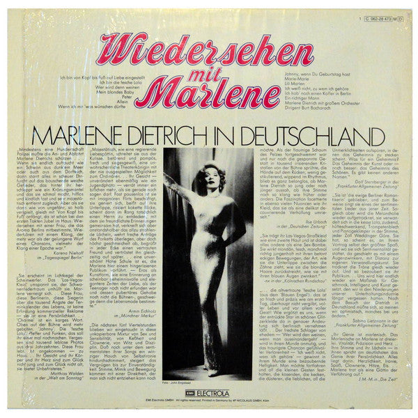Marlene Dietrich : Wiedersehen Mit Marlene (LP, Mono)