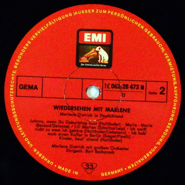 Marlene Dietrich : Wiedersehen Mit Marlene (LP, Mono)