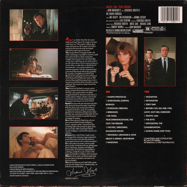 Lalo Schifrin : The Fourth Protocol (Original Soundtrack Recording) (LP, Album)