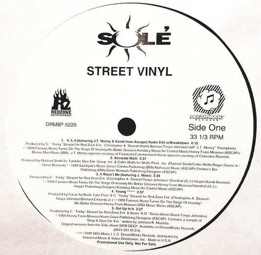 Solé : Street Vinyl (LP, Promo, Smplr)