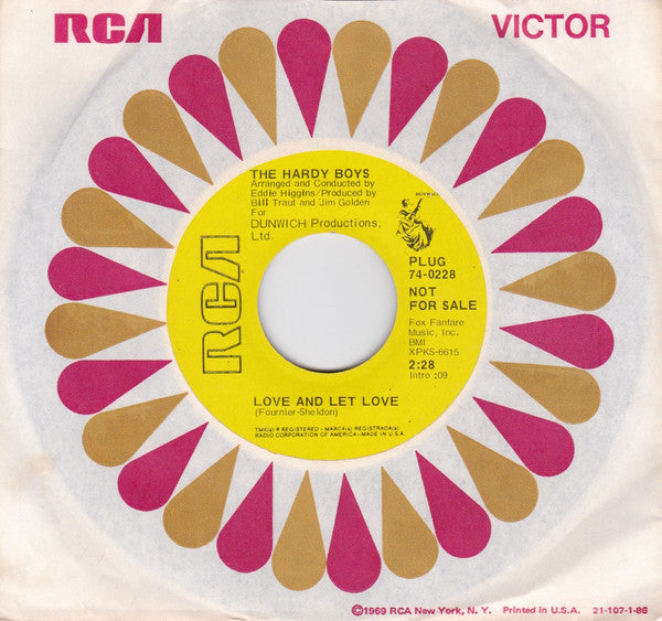 The Hardy Boys (3) : Love And Let Love / Sink Or Swim (7", Promo)