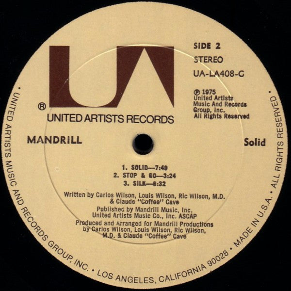 Mandrill : Solid (LP, Album, All)