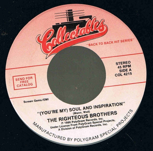 The Righteous Brothers / Conway Twitty : (You're My) Soul And Inspiration / Lonely Blue Boy (7", RE)