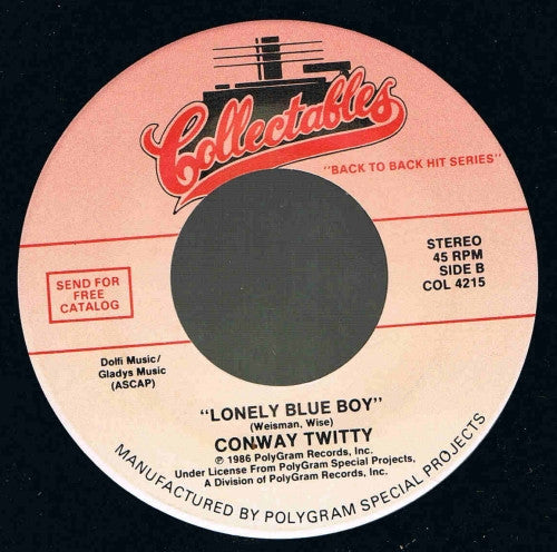 The Righteous Brothers / Conway Twitty : (You're My) Soul And Inspiration / Lonely Blue Boy (7", RE)
