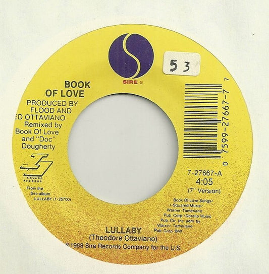 Book Of Love : Lullaby (7", Single)