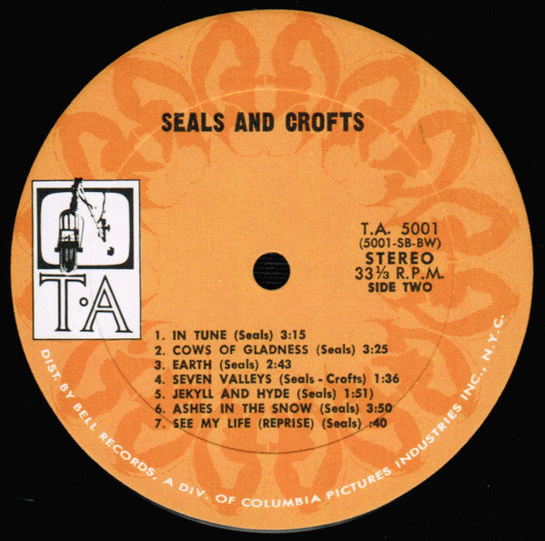 Seals & Crofts : Seals And Crofts (LP, Album, BW )