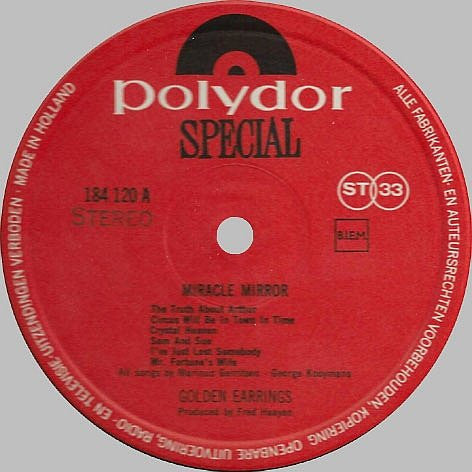 Golden Earring : Miracle Mirror (LP, Album, RE)