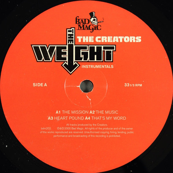 The Creators : The Weight Instrumentals (2xLP, Album)