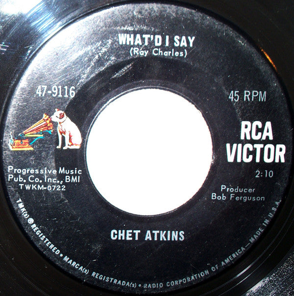 Chet Atkins : What'd I Say / Charlie Brown (7")