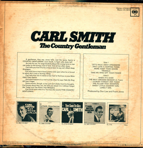 Carl Smith (3) : The Country Gentleman (LP, Album)