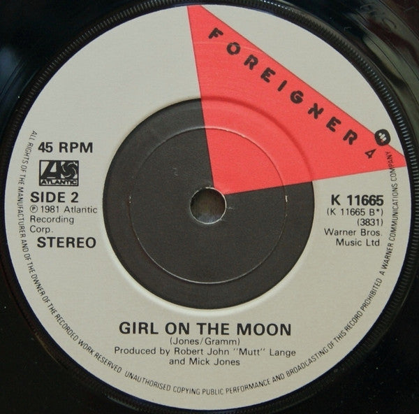 Foreigner : Urgent (7", Single)