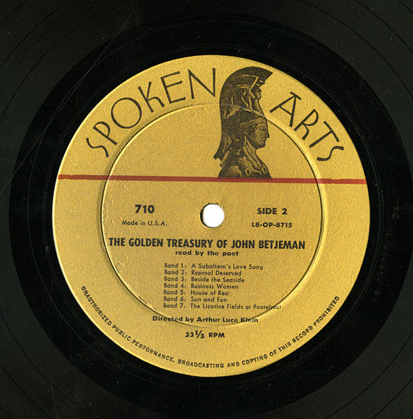 John Betjeman : The Golden Treasury Of John Betjaman  (LP, Mono)