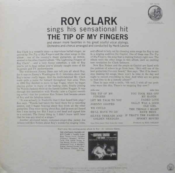 Roy Clark : The Tip Of My Fingers (LP, Album)