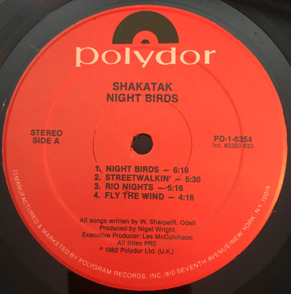 Shakatak : Night Birds (LP, Album, 53-)