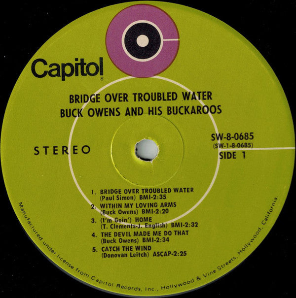Buck Owens And His Buckaroos : Bridge Over Troubled Water (LP, Album, Club)