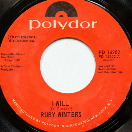 Ruby Winters : I Will (7")