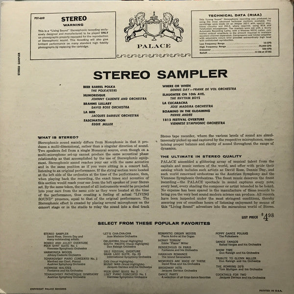 Various : Stereo Sampler (LP, Comp)