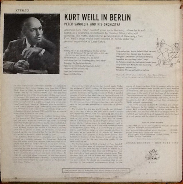 Orchester Peter Sandloff : Kurt Weill In Berlin (LP, Album)