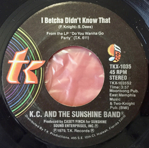 K.C. And The Sunshine Band* : Please Don't Go (7", Styrene, PRC)