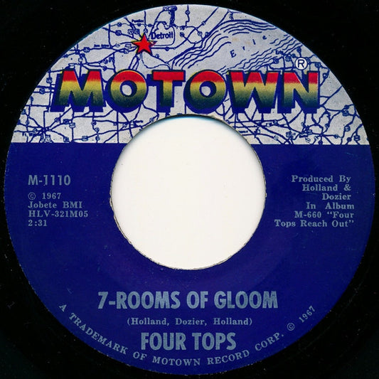 Four Tops : 7-Rooms Of Gloom (7", Single)