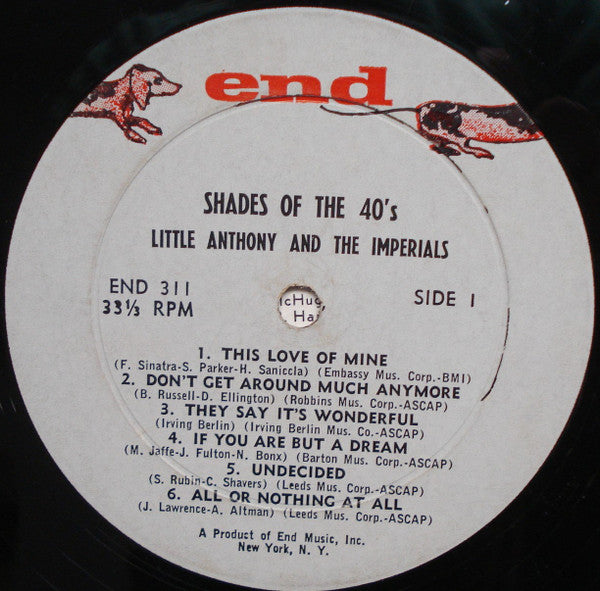 Little Anthony & The Imperials : Shades Of The 40's (LP, Album, Mono)