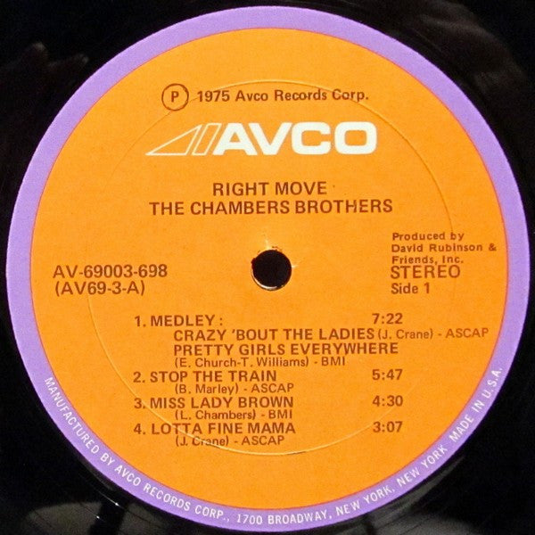 The Chambers Brothers : Right Move (LP, Album)