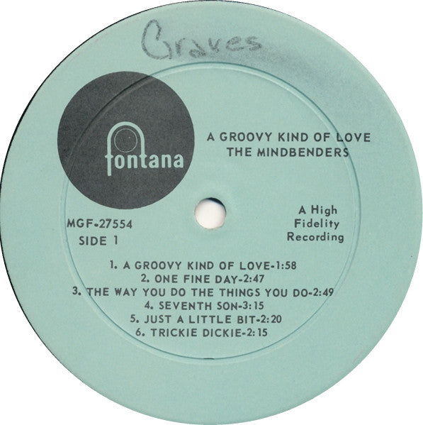 The Mindbenders : A Groovy Kind Of Love (LP, Album, Mono)
