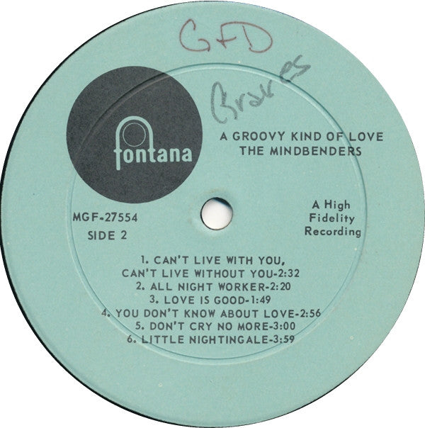 The Mindbenders : A Groovy Kind Of Love (LP, Album, Mono)