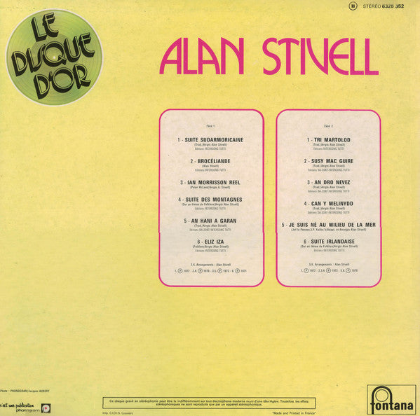 Alan Stivell : Le Disque D'Or (LP, Comp)