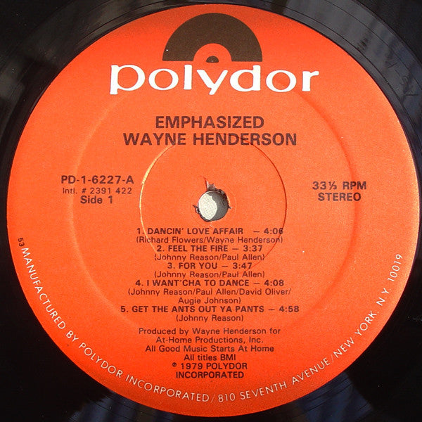 Wayne Henderson : Emphasized (LP, Album, 53 )