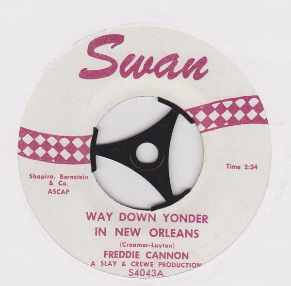 Freddy Cannon : Way Down Yonder In New Orleans (7", Single)