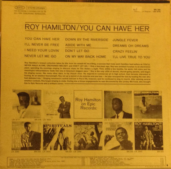 Roy Hamilton (5) : You Can Have Her (LP, Album)