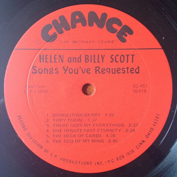 Helen And Billy Scott : Songs You've Requested (LP, Mono)