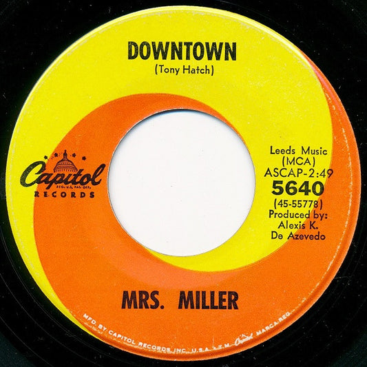Mrs. Miller* : Downtown (7", Single)
