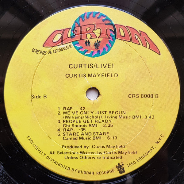 Curtis Mayfield : Curtis / Live! (VG+) – Square Cat Vinyl