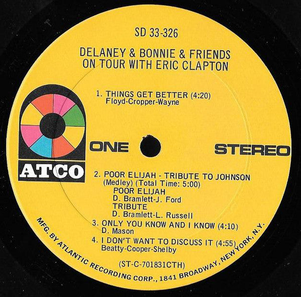 Delaney & Bonnie & Friends With Eric Clapton : On Tour (LP, Album, CTH)